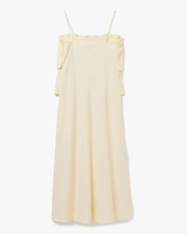 House of Dagmar Sculpted Strap Dress Cream White