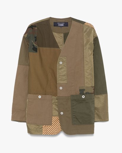 Comme des Garçons Homme Patchwork Jacket Khaki Mix