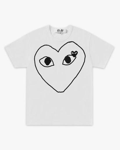 Comme des Garçons Play Graphic Black Heart T-Shirt White