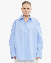 Teurn Studios Relaxed Poplin Shirt Blue/White