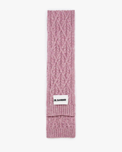 Jil Sander+ Chunky Cable Knit Wool Scarf Twilight