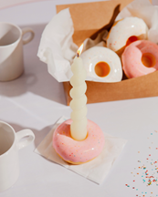Doiy Donut Candle Holder Pink