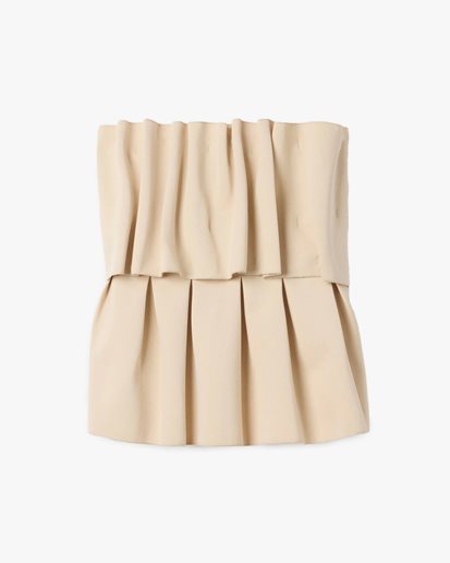 House of Dagmar Sculpted Tube Top Buttercream Yellow