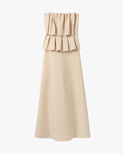 House of Dagmar Sculpted Tube Dress Buttercream Yellow
