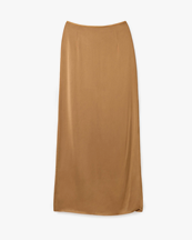 House of Dagmar Maxi Fluid Skirt Dull Gold