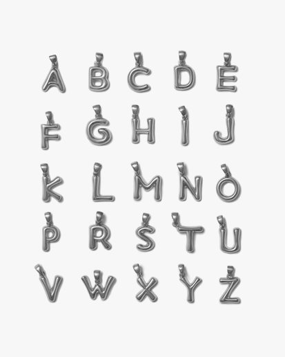 Blue Billie Helium Letter Silver