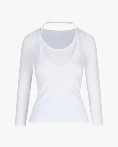 Paloma Wool Camille Long Sleeve Top White