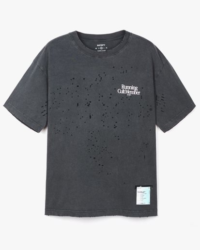 Satisfy Mothtech T-Shirt Running Cult Member Aged Black