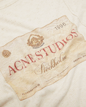 Acne Studios Double-Layer Printed Long Sleeve Top Ecru Beige