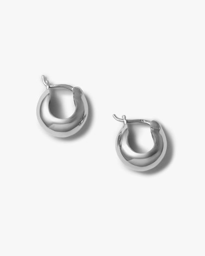 Blue Billie Basket Hoops Silver