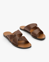 ATP Atelier Allai Flat Sandals Cannella/Contrast Stitch