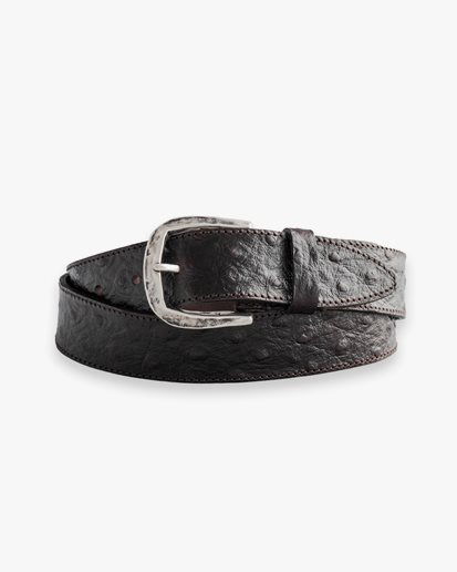 MOLEBO Ostrich Belt Brown