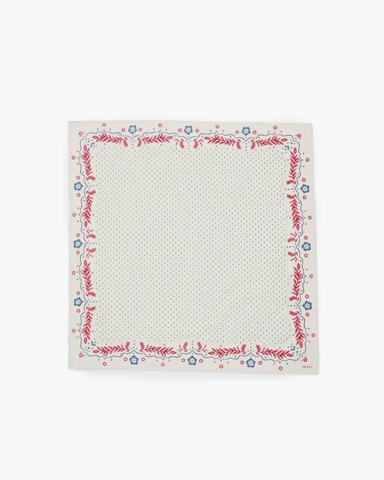 Skall Studio Juniper Big Scarf Cream Blue Red