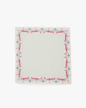 Skall Studio Juniper Big Scarf Cream Blue Red