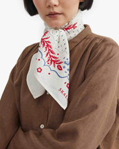 Skall Studio Juniper Big Scarf Cream Blue Red