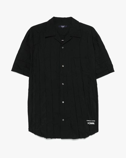 Comme des Garçons Homme Crinkled Short Sleeve Shirt Black