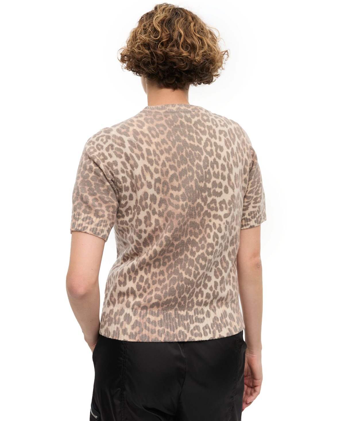 Tシャツ・カットソー GANNI Graphic Wool Mix Printed Leopard T-Shirt Ganni Graphic Wool Mix Printed Leopard T-shirt - Square