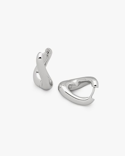 Tom Wood Twist Hoops Silver