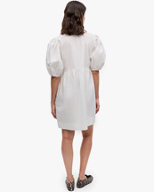 Ganni Tie String Mini Dress Bright White