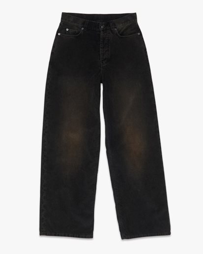 Acne Studios Baggy Fit Jeans 1981U Black Corduroy
