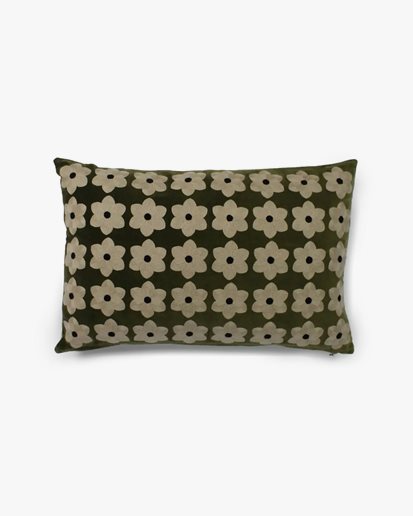 Olsson & Jensen Daisy Cushion Cover Moss Green