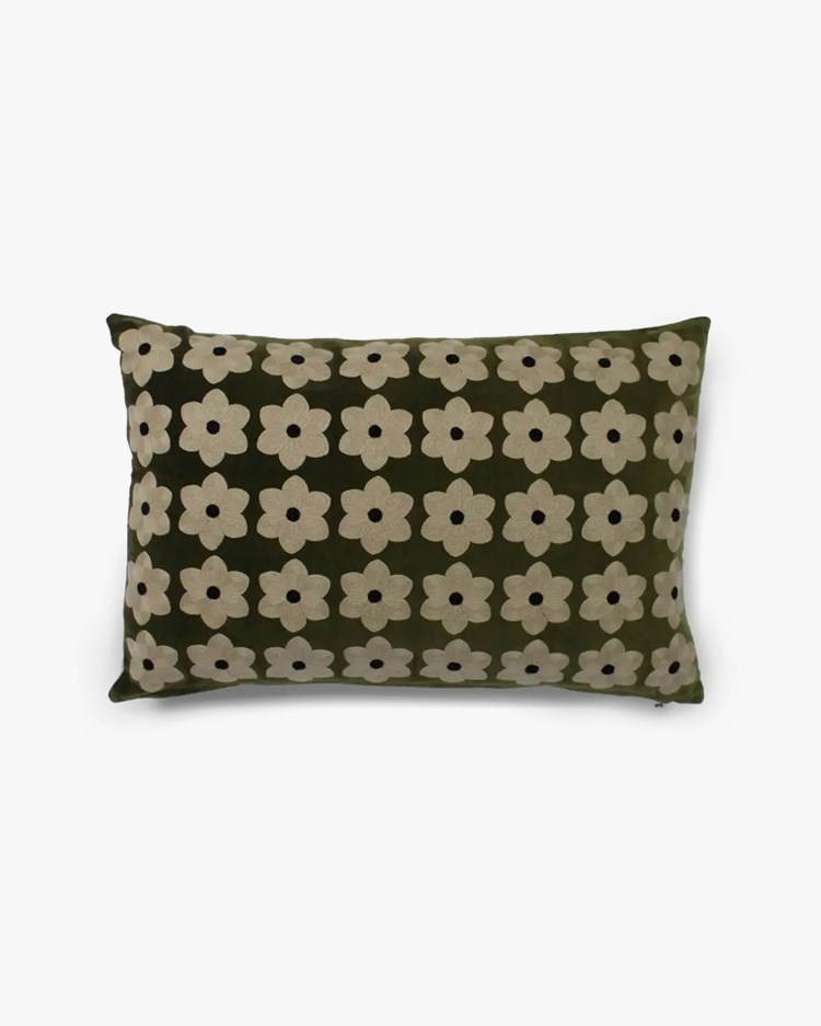 Olsson & Jensen Daisy Cushion Cover Moss Green
