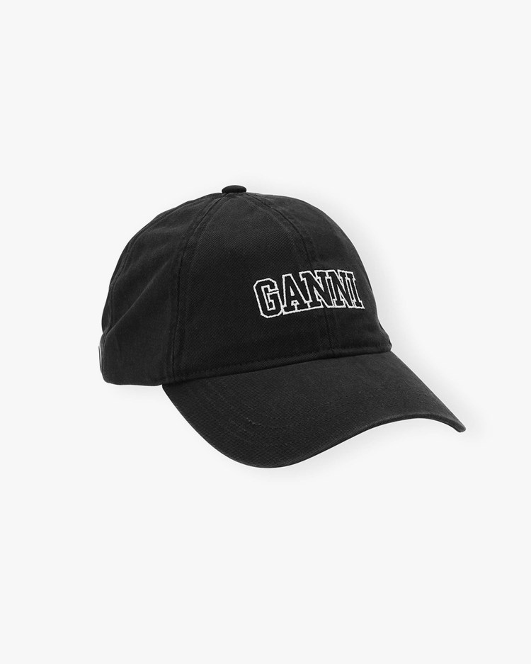 Ganni Logo Cap Black
