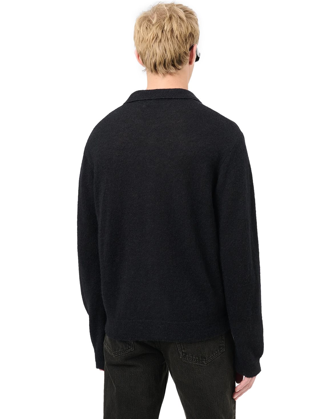 トップス OURLEGACY EVENINGPOLO Black Fuzzy Alpaca Our Legacy - Evening Polo Black Fuzzy Alpaca