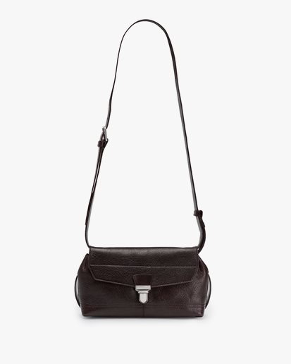 LEMAIRE Small Gear Bag Glossy Vegetable Leather Espresso