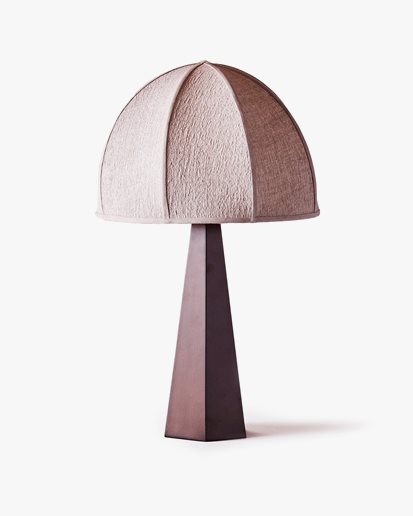 Dusty Deco Hexagon Table Lamp Beige/Dark Brown