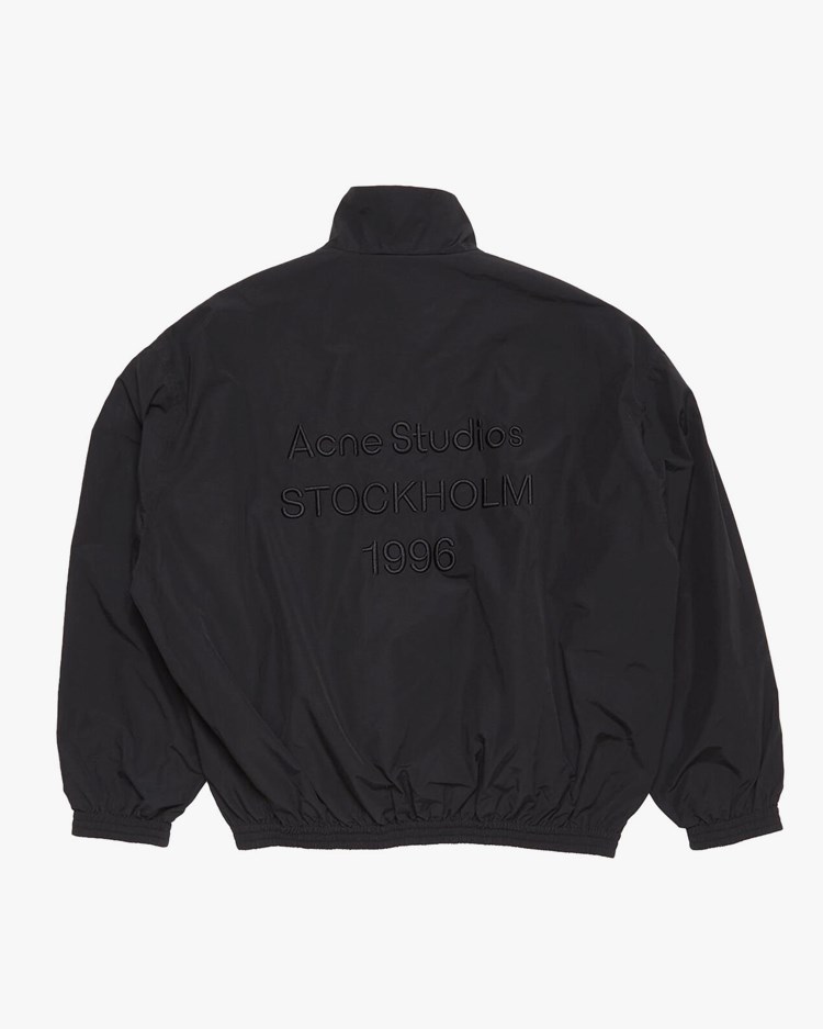 Acne Studios Embroidered Logo Zip Jacket Black