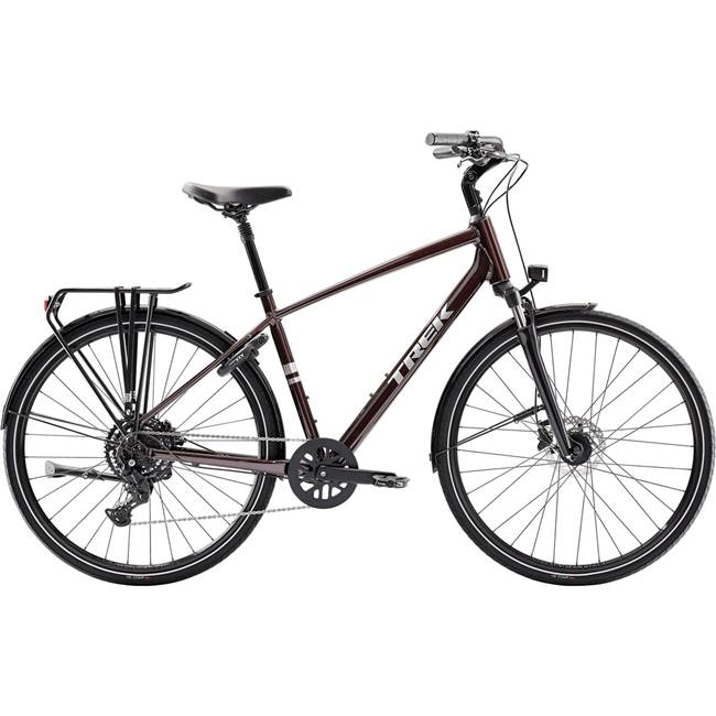 Trek Verve Equipped Cityhybrid Pendling Dark Carmine