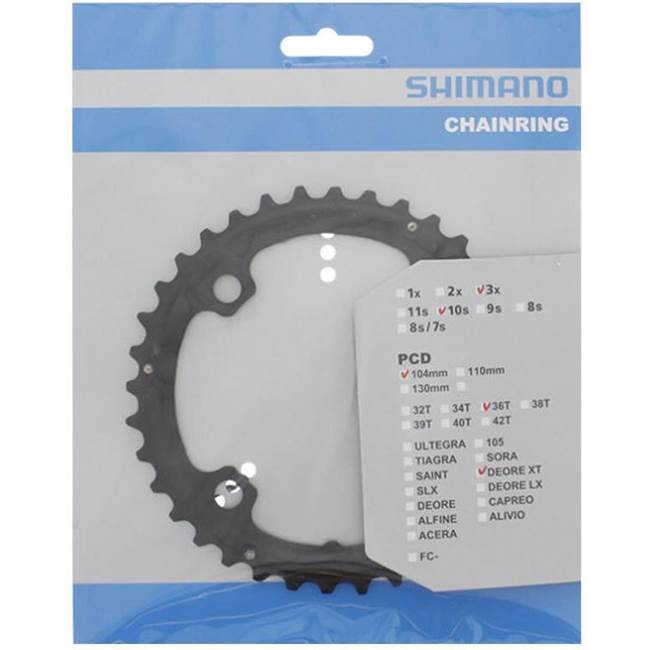Shimano Deore XT Trekking FC-T780/FC-T781 Chainring AL 10-Speed Framdrev