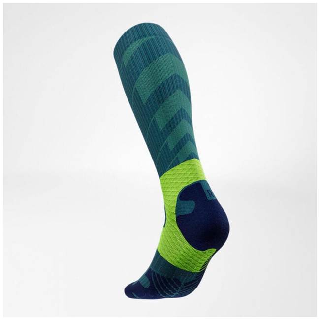 Bauerfeind Trail Run Compression Socks High Cut sukat Teal
