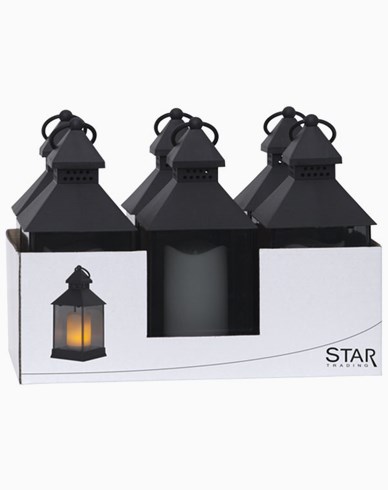 Star Trading LED Lyktor Flame Lantern 6-pack. Svart