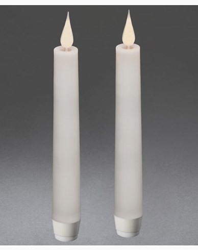 Konstsmide Vokslys LED 2-pakk. Hvit. 3D. Fjernkontroll. 1872-210