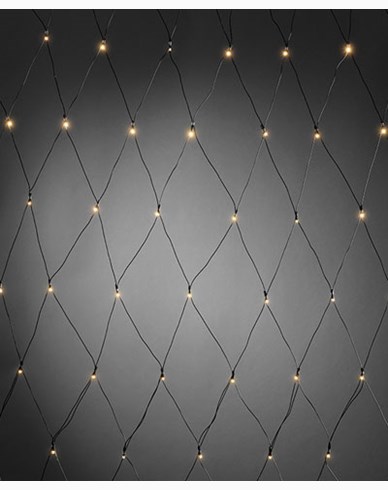 Konstsmide Paristokäyttöinen  Valonauha nät 80 lämpimänvalkoinena LED, hämärätunnistin ja timer. musta