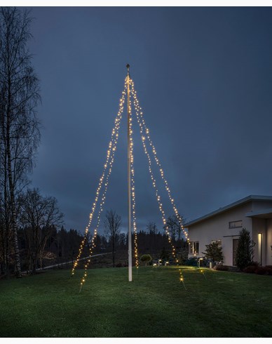 Konstsmide Flaggstångsslinga 5x100 amber LED 24V/IP44. 4780-817