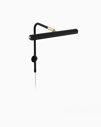Texa Design Gallery 30 Maleribelysning, svart/messing matte