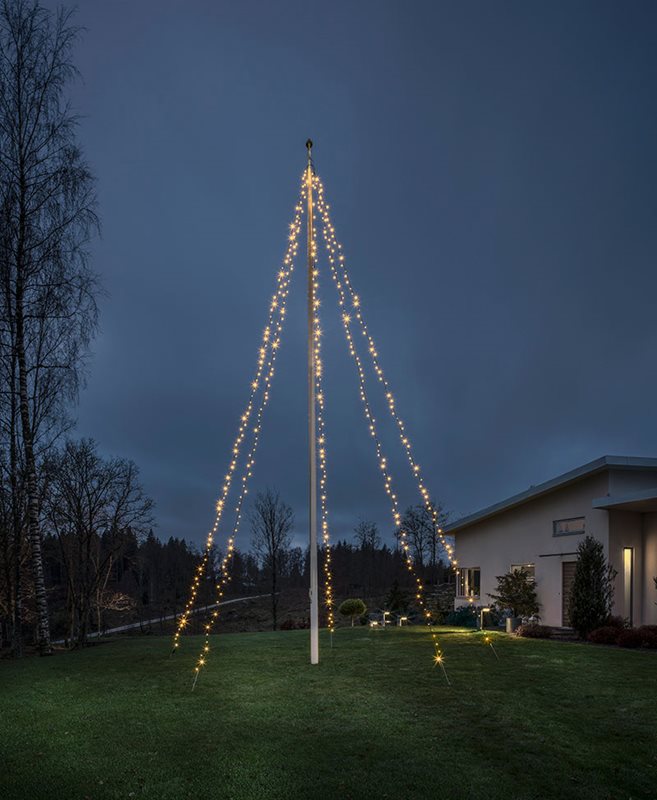 Konstsmide Flaggst&aring;ngsslinga 5x100 amber LED 24V/IP44. 4780-817