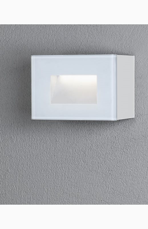 Konstsmide Chieri vägglykta 4W High Power LED kvadrat vit. 7862-250