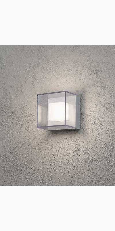 Konstsmide Sanremo vegglampe liten. Klar/aluminium 7924-310 Konstsmide Sanremo vegglampe liten. Klar/aluminium 7924-310