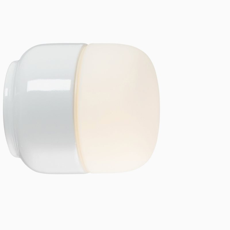 Ifö Electric Ohm 100 bastu höjd110 mm vit matt opal IP44 G9 25W väggmontage