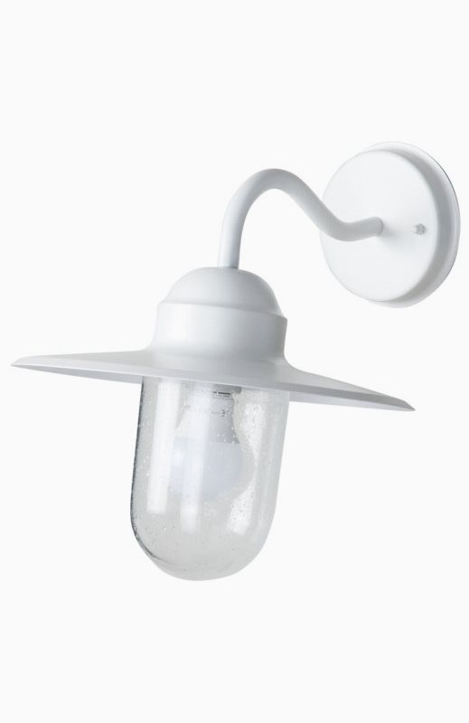 AIRAM Arvika väggarmatur IP44 vit (ej bestyckad E27 max 60W)