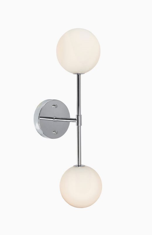 PR Home Sigma D vägglampa Krom Opal 49cm IP23
