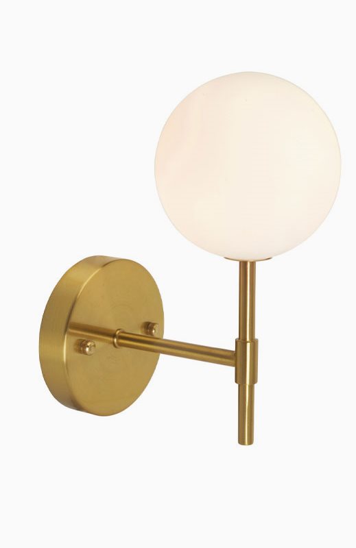 PR Home Sigma S vägglampa Guld Opal 25cm IP23