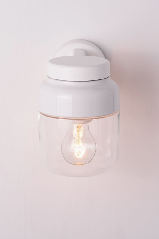Ifö Electric Ohm Wall Vägglampa LED E27 Vit 140/205 Klarglas IP44