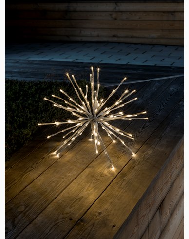 Konstsmide Dekorasjonskule med hvite stråler