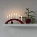 Konstsmide Adventstake Mørkerød tre 7 lys 22,5cm
