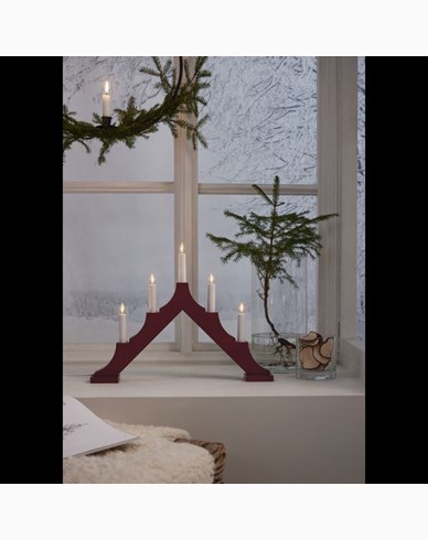 Star Trading Kynttilänjalka Alma Punainen 44cm